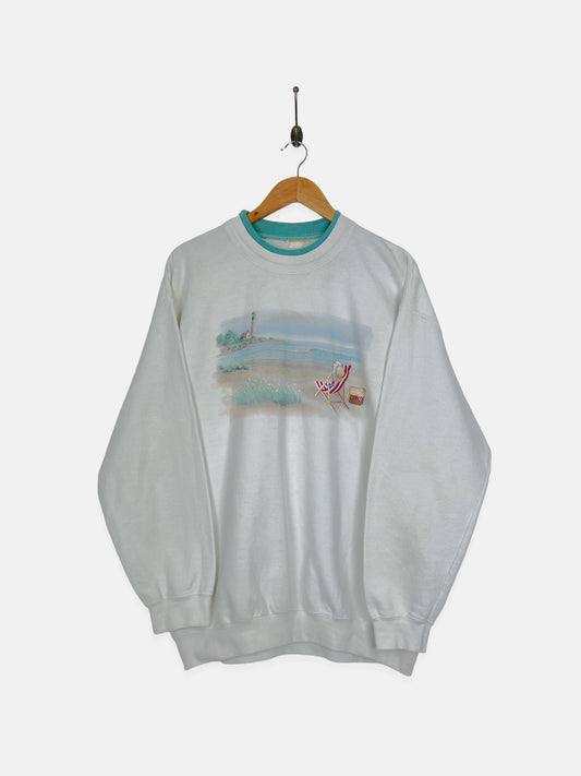 90's Oceanside Vintage High-Neck Sweatshirt Size L-XL