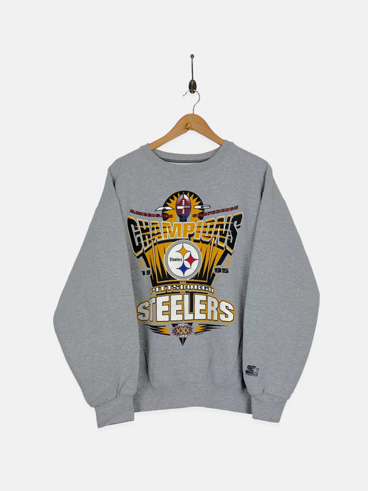 1995 Pittsburgh Steelers Starter USA Made NFL Vintage Sweatshirt Size L