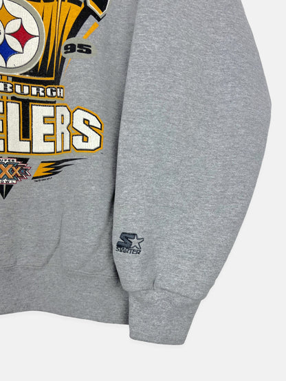 1995 Pittsburgh Steelers Starter USA Made NFL Vintage Sweatshirt Size L