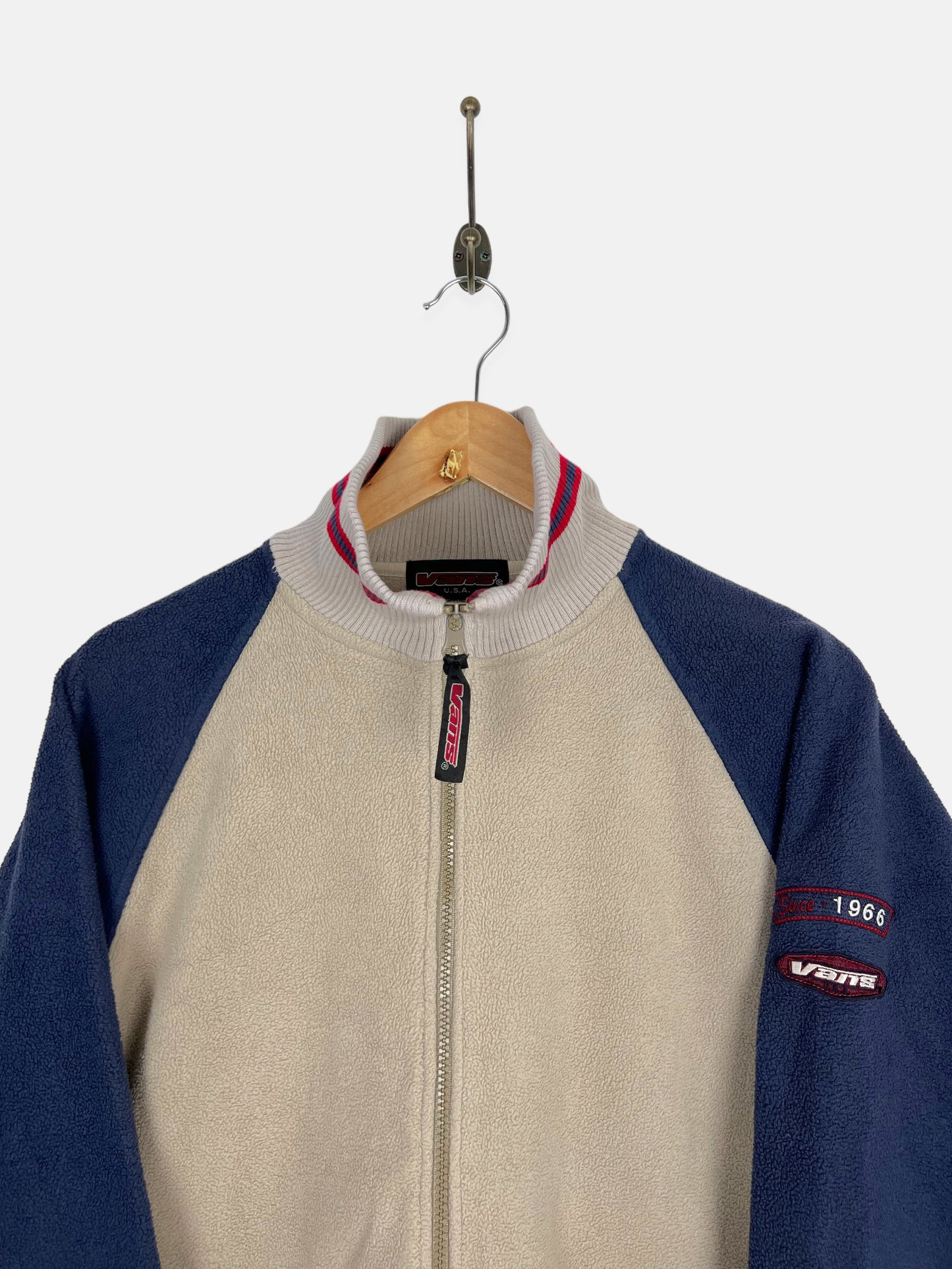 90's Vans USA Embroidered Vintage Zip-Up Fleece/Jacket Size M-L