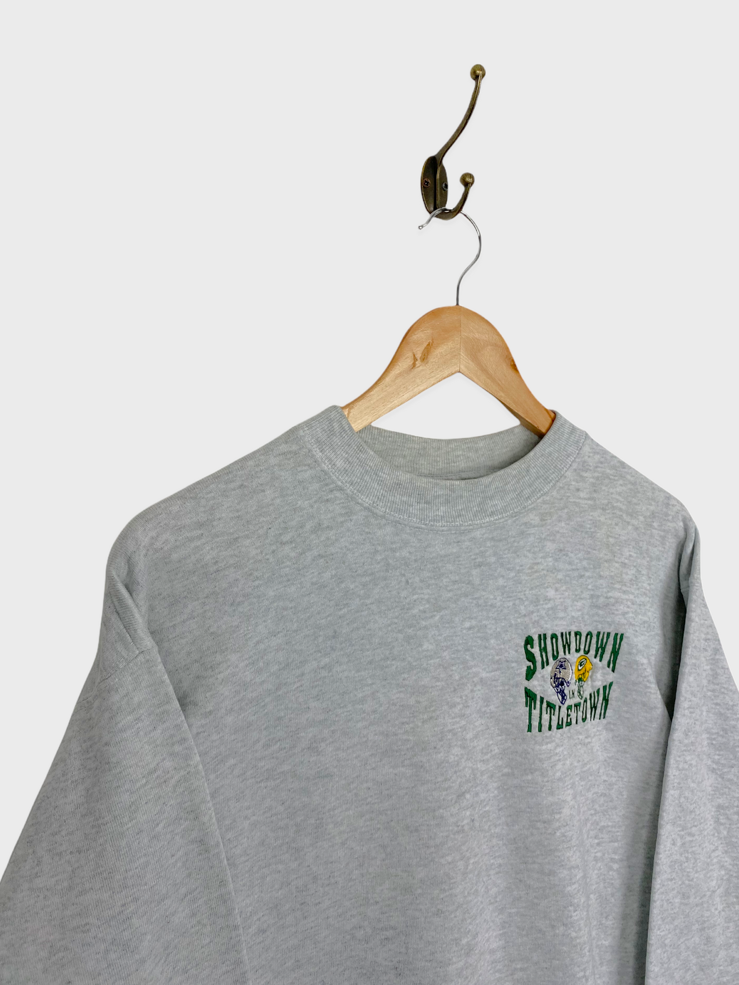 90's Packers vs Cowboys NFL Embroidered USA Made Vintage Sweatshirt Size 8