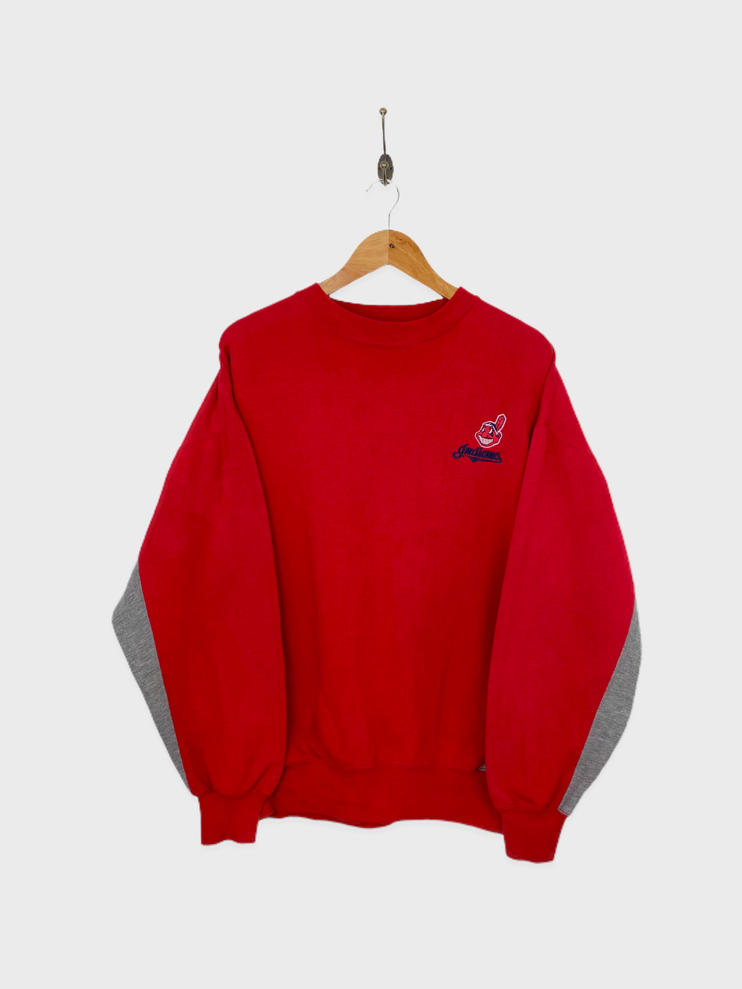 90's Cleveland Indians MLB Embroidered Vintage Sweatshirt Size L