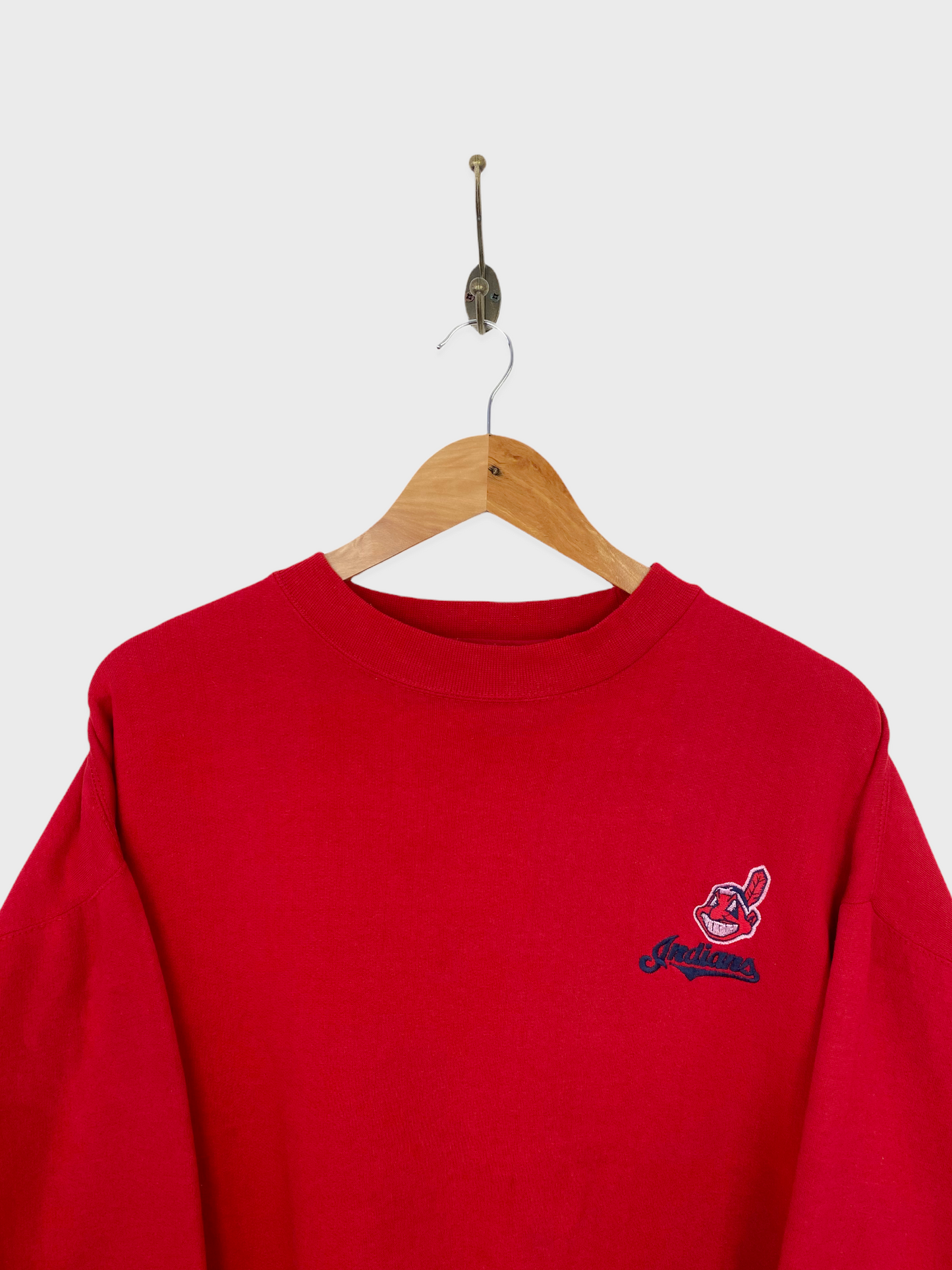 90's Cleveland Indians MLB Embroidered Vintage Sweatshirt Size L
