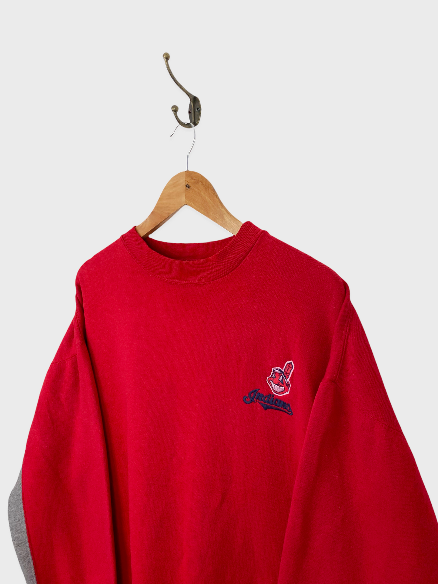 90's Cleveland Indians MLB Embroidered Vintage Sweatshirt Size L