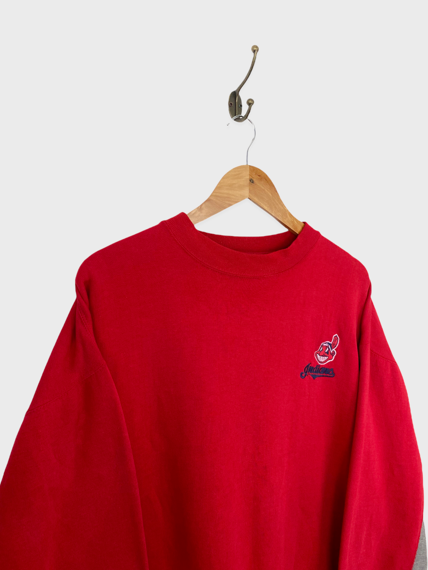 90's Cleveland Indians MLB Embroidered Vintage Sweatshirt Size L