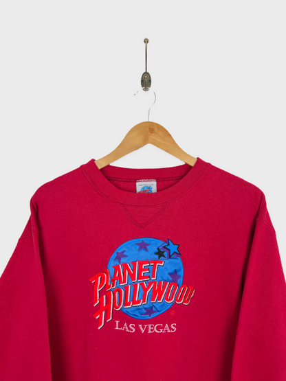 90's Planet Hollywood USA Made Embroidered Vintage Sweatshirt Size 12