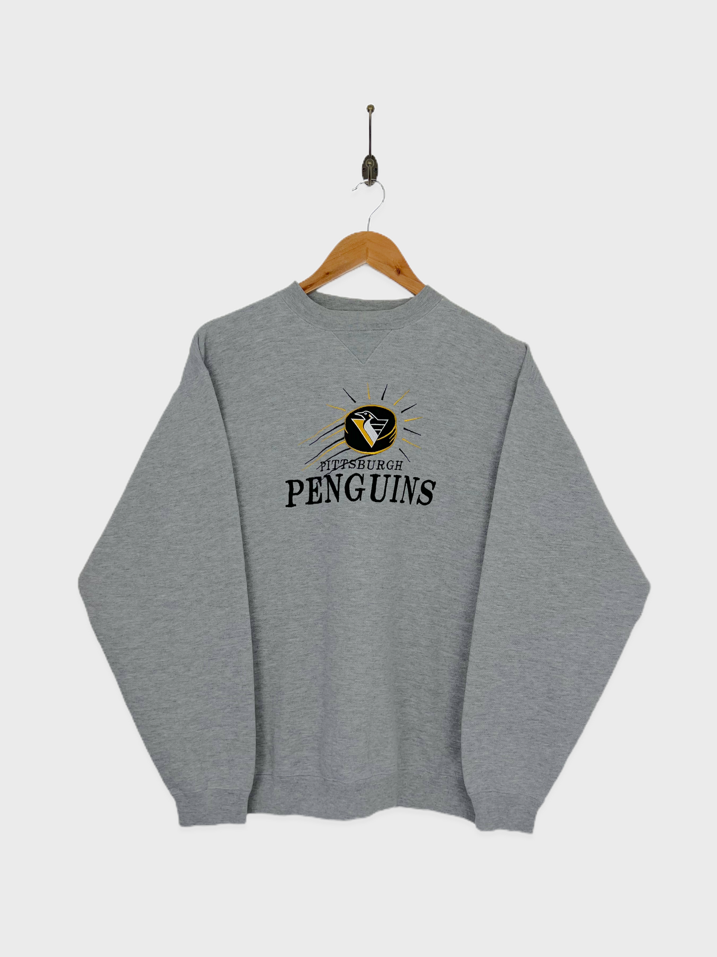 90's Pittsburgh Penguins NHL Embroidered Vintage Sweatshirt Size 8