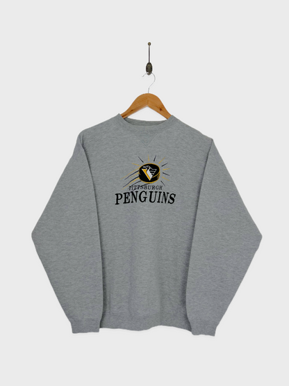 90's Pittsburgh Penguins NHL Embroidered Vintage Sweatshirt Size 8