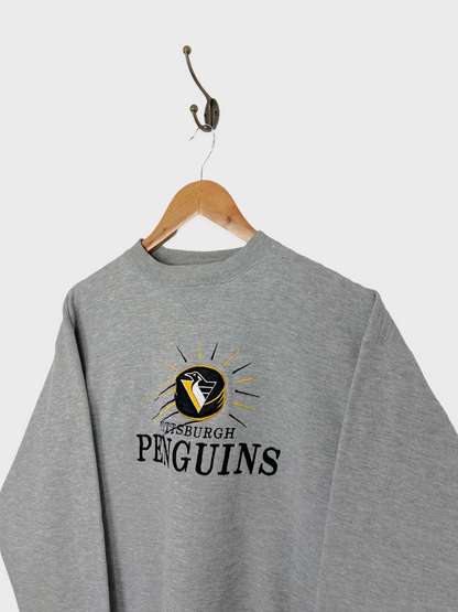 90's Pittsburgh Penguins NHL Embroidered Vintage Sweatshirt Size 8