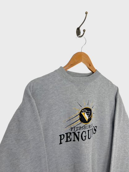 90's Pittsburgh Penguins NHL Embroidered Vintage Sweatshirt Size 8