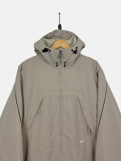 90's Nike Embroidered Vintage Fleece Lined Jacket with Hood Size L