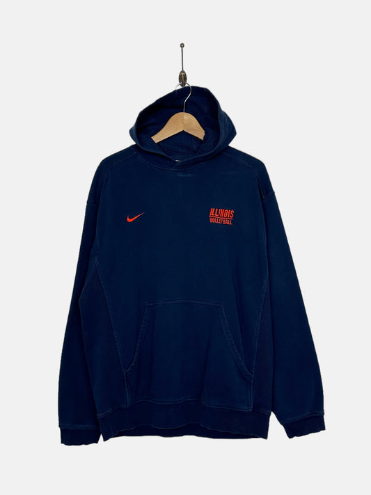 90's Nike Illinois University Volleyball Embroidered Vintage Hoodie Size M-L