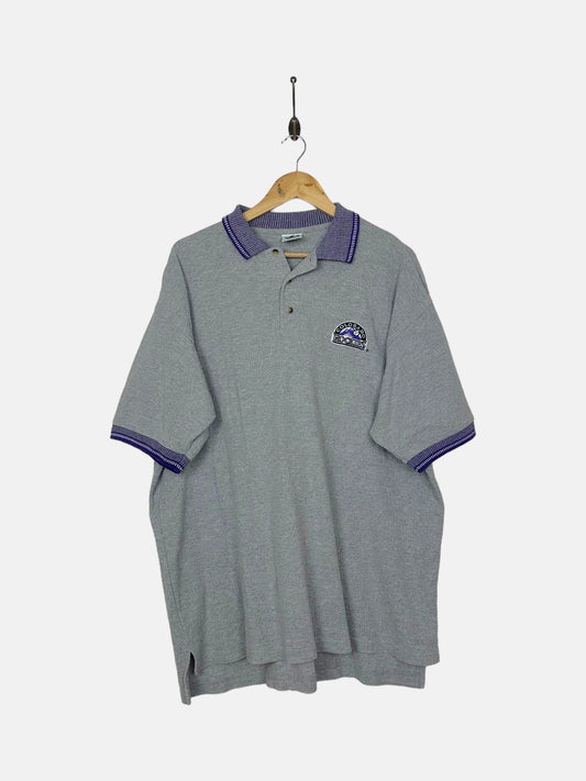 90's Colorado Rockies MLB Embroidered Vintage Polo Size XL