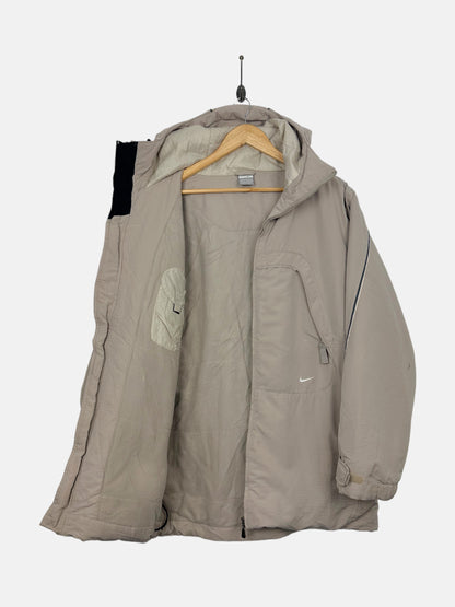 90's Nike Embroidered Vintage Fleece Lined Jacket with Hood Size L