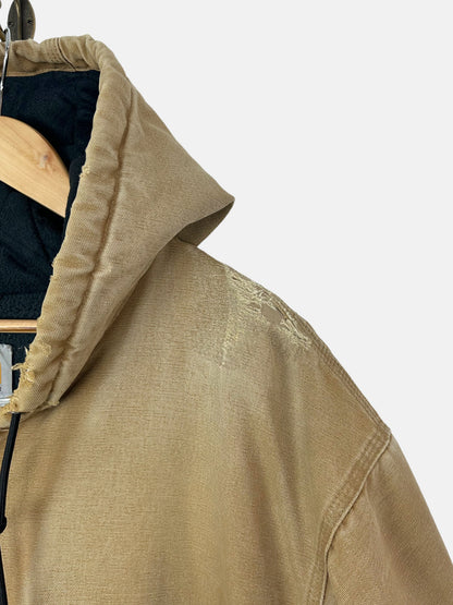 90's Distressed Carhartt Heavy Duty Vintage Jacket with Hood Size 2-3XL