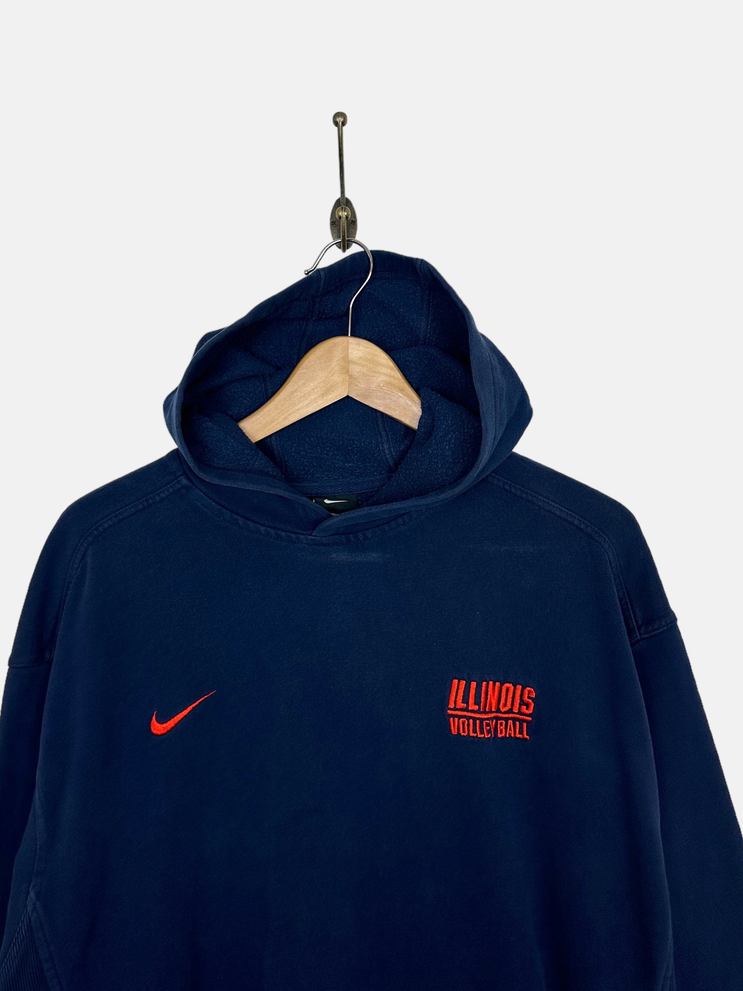 90's Nike Illinois University Volleyball Embroidered Vintage Hoodie Size M-L