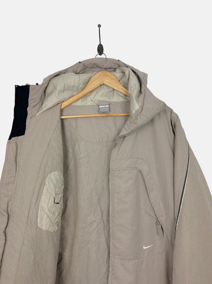 90's Nike Embroidered Vintage Fleece Lined Jacket with Hood Size L