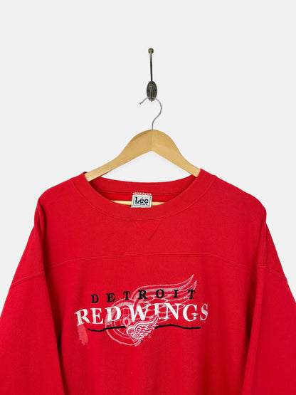 90's Detroit Red Wings NHL Embroidered Vintage Sweatshirt Size 2-3XL