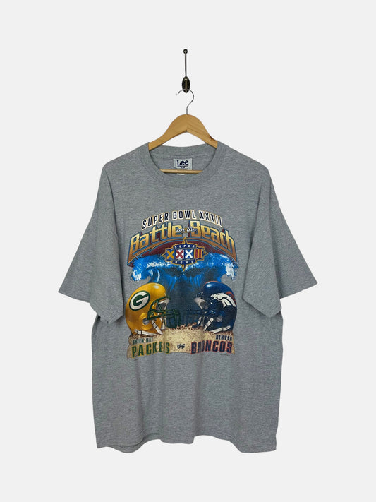 90's Packers vs Broncos NFL Vintage T-Shirt Size XL
