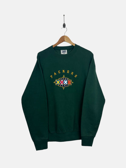 90's Green Bay Packers NFL USA Made Embroidered Vintage Sweatshirt Size M-L