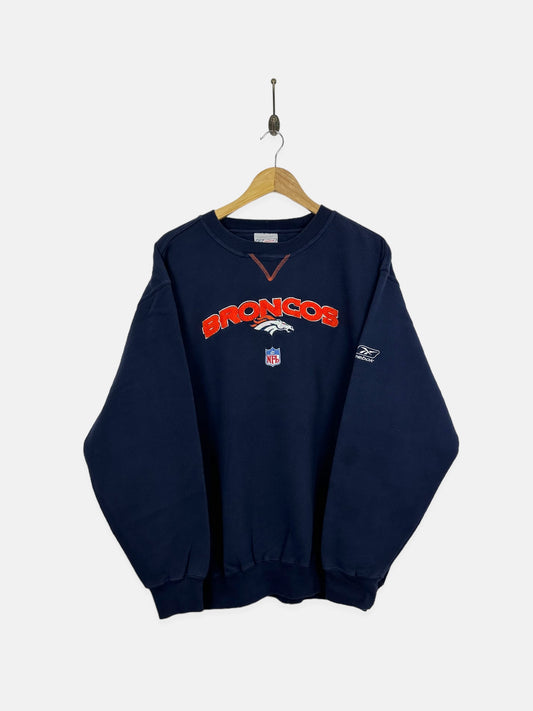 90's Reebok Denver Broncos NFL Embroidered Vintage Sweatshirt Size M-L