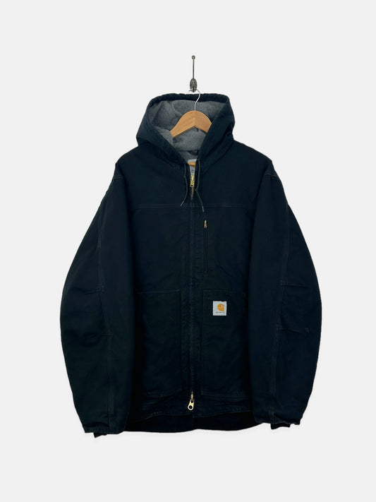 90's Carhartt Heavy Duty Vintage Sherpa Lined Jacket with Hood Size XL