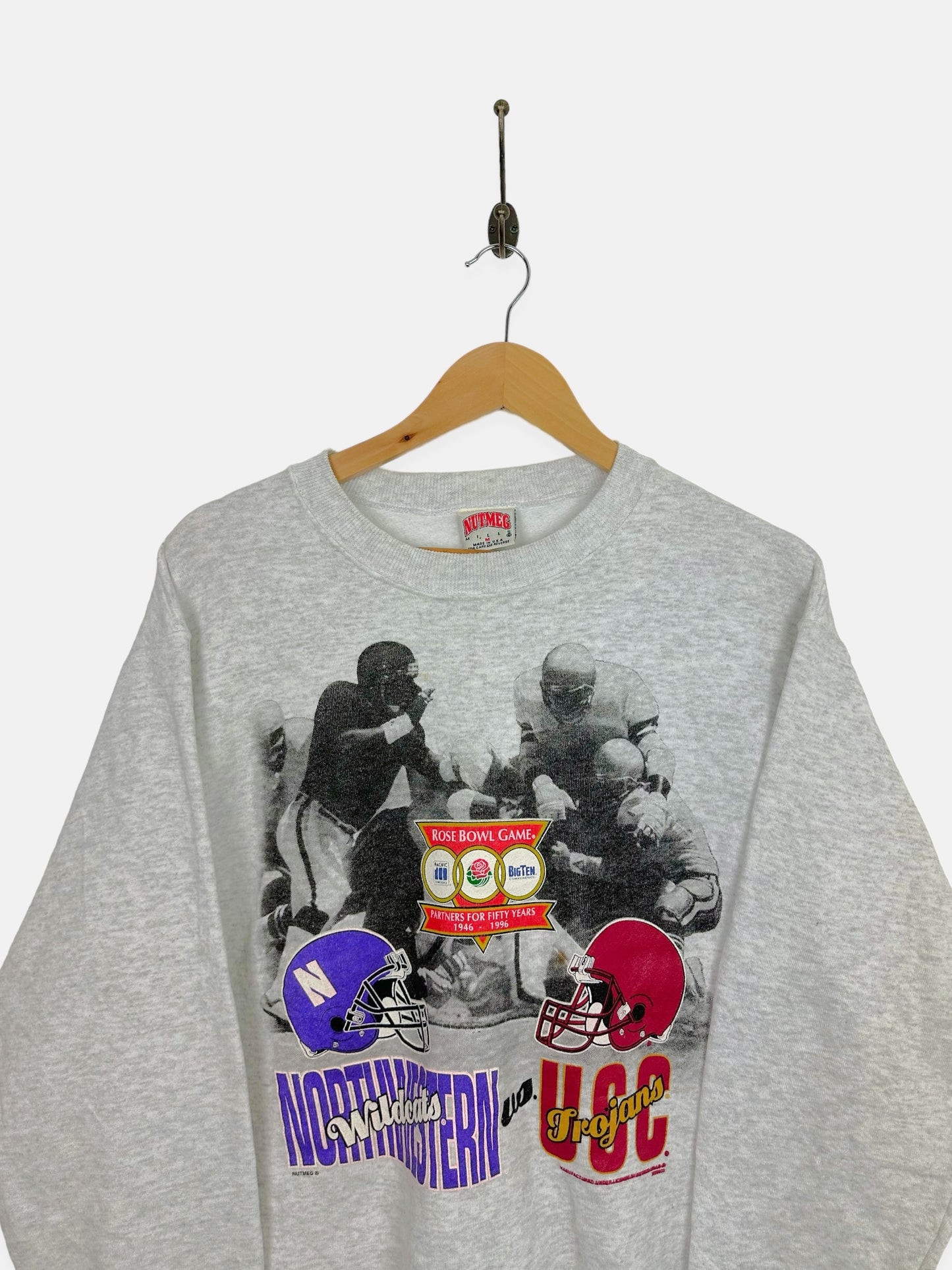 1996 Wildcats vs Trojans USA Made Vintage Sweatshirt Size 10-12