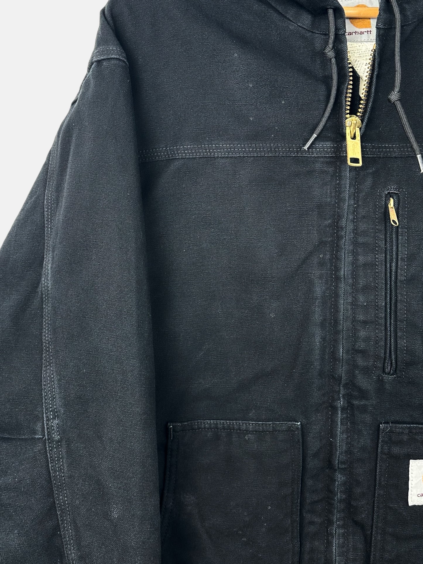 90's Carhartt Heavy Duty Vintage Sherpa Lined Jacket with Hood Size XL