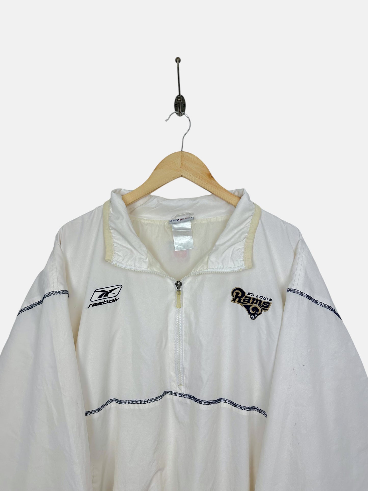 90's Reebok St Louis Rams NFL Embroidered Vintage Jacket Size XL