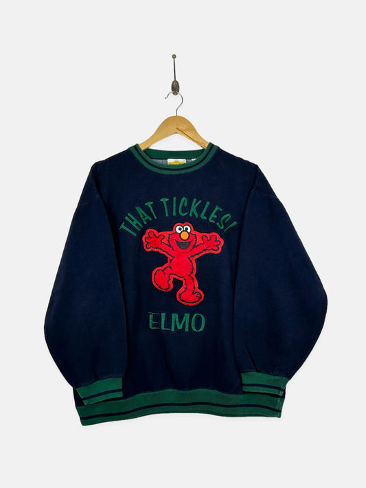 90's That Tickles Elmo Embroidered Vintage Sweatshirt Size M