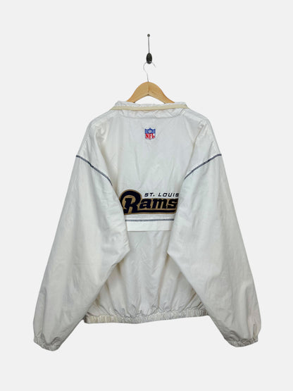 90's Reebok St Louis Rams NFL Embroidered Vintage Jacket Size XL