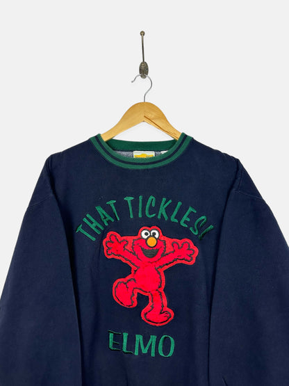 90's That Tickles Elmo Embroidered Vintage Sweatshirt Size M