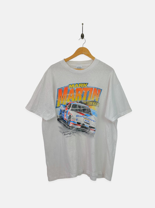 90's NASCAR Mark Martin The Terminator USA Made Vintage T-Shirt Size XL