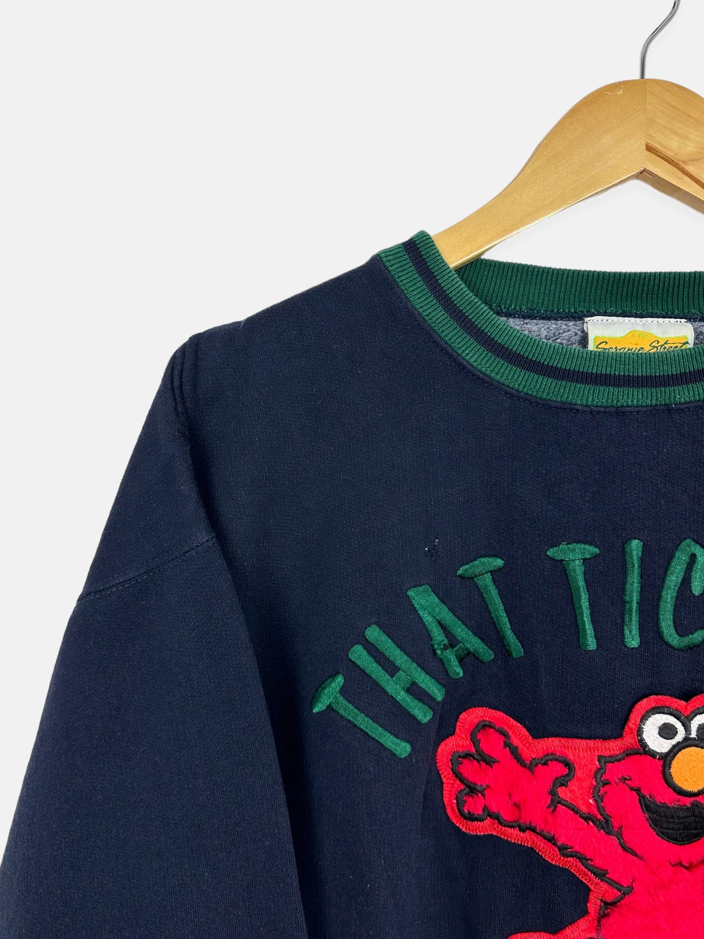 90's That Tickles Elmo Embroidered Vintage Sweatshirt Size M