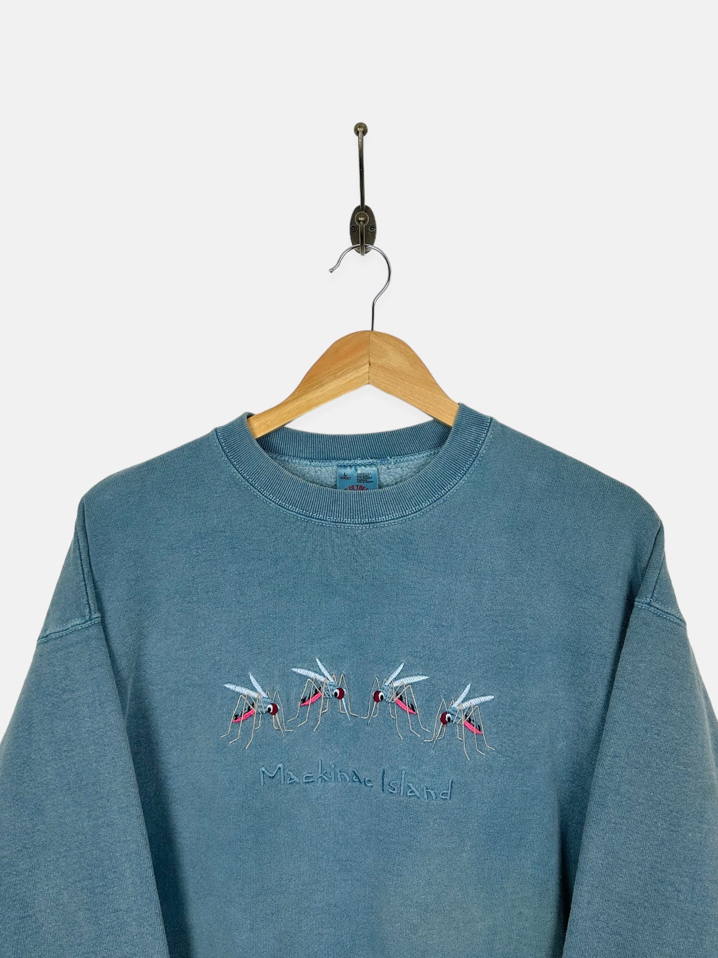 90's Mackinac Island USA Made Embroidered Vintage Sweatshirt Size M