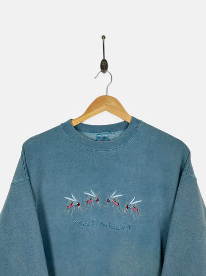 90's Mackinac Island USA Made Embroidered Vintage Sweatshirt Size M