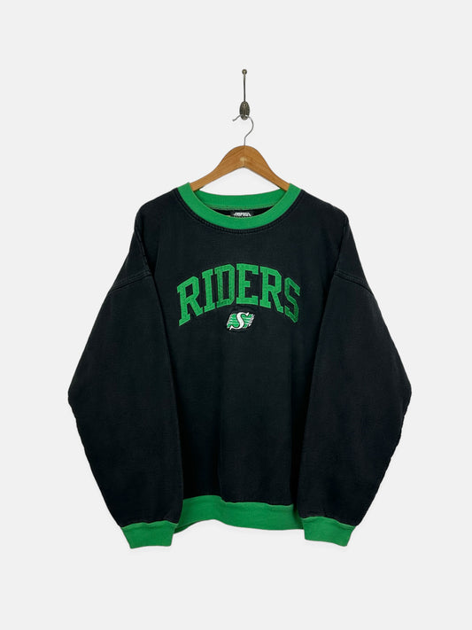 90's Saskatchewan Roughriders Embroidered Vintage Sweatshirt Size M-L