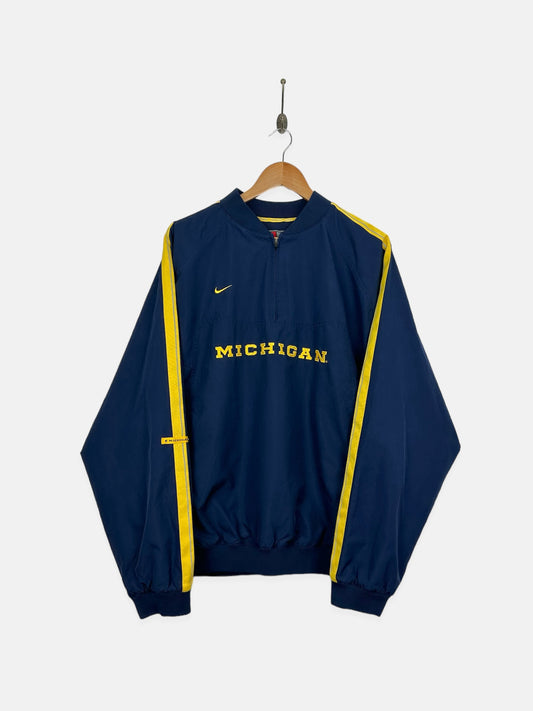 90's Nike Michigan Embroidered Vintage Quarterzip Jacket Size L