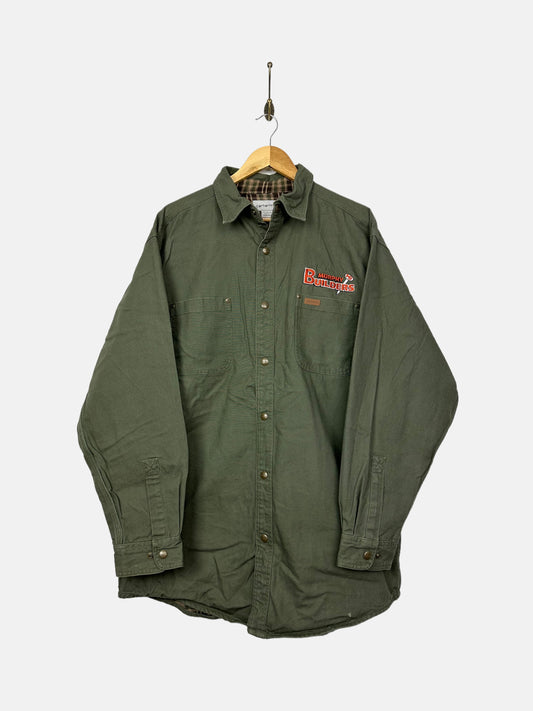90's Carhartt Murphy Builders Button-Up Thick Shirt Size L-XL (tall fit)