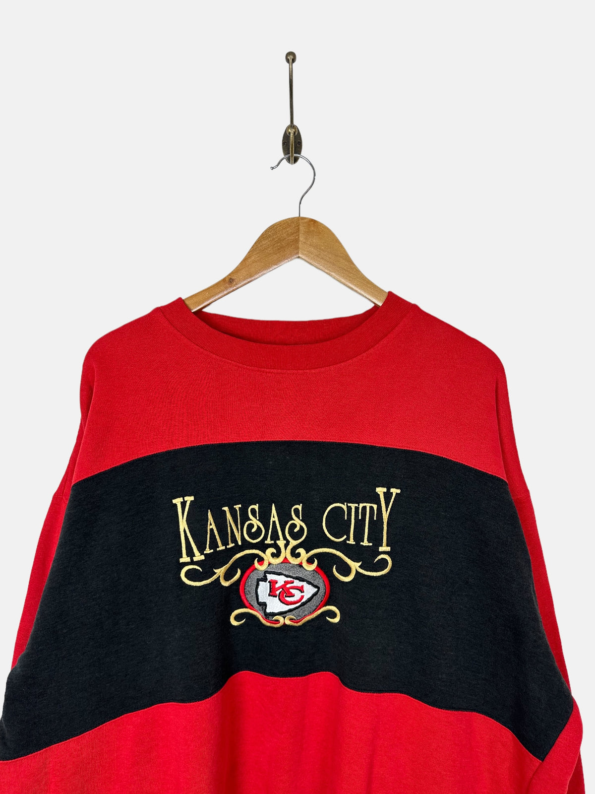 90's Kansas City Chiefs NFL Embroidered Vintage Sweatshirt Size L