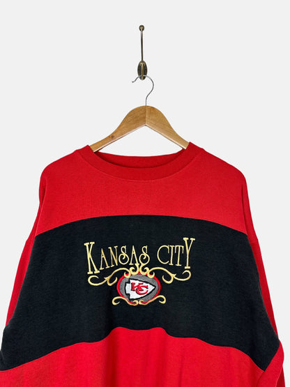 90's Kansas City Chiefs NFL Embroidered Vintage Sweatshirt Size L
