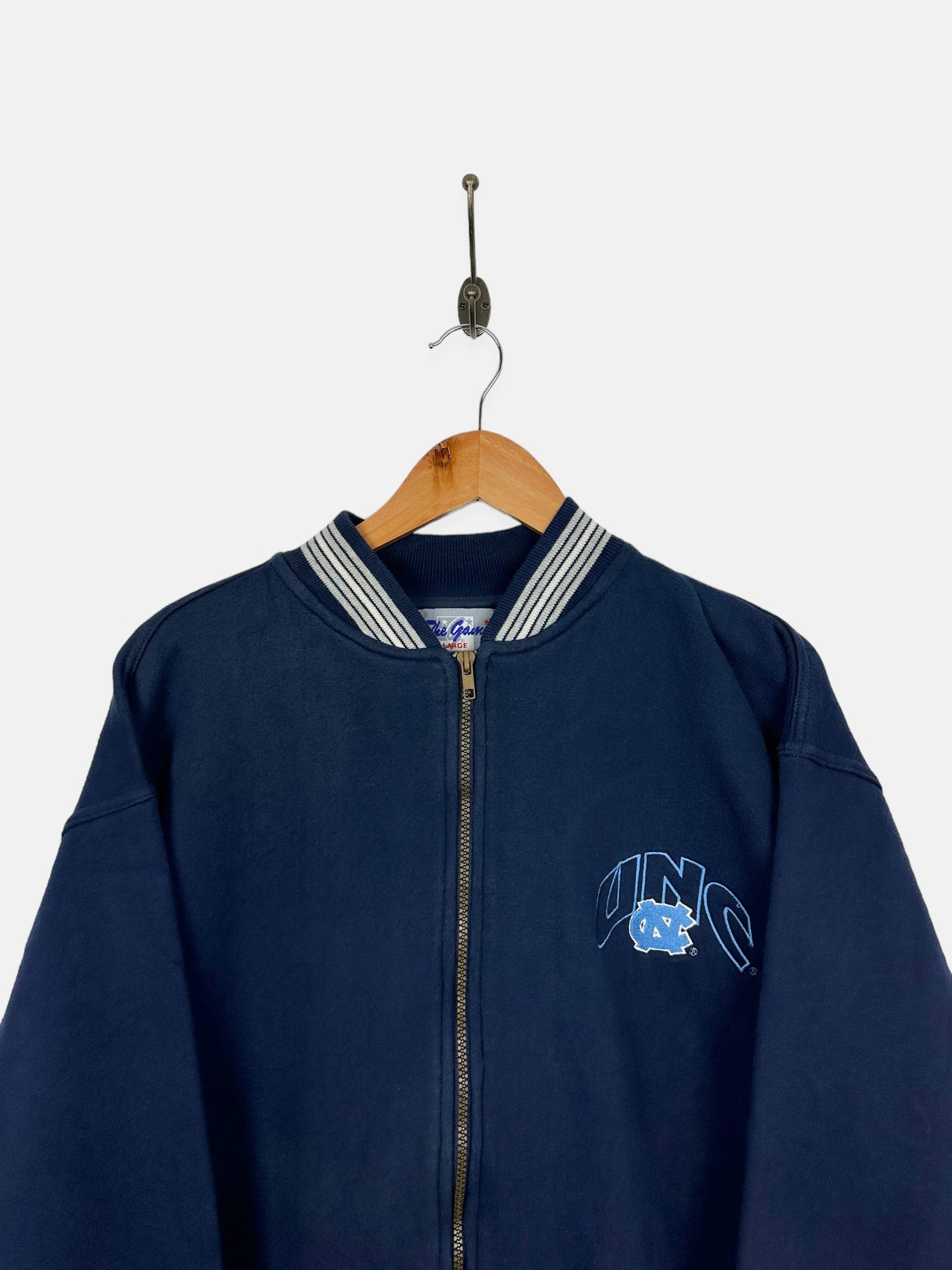 90's UNC Embroidered Vintage Zip-Up Jersey/Jacket Size M-L