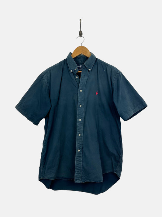 90's Ralph Lauren Embroidered Vintage Short-Sleeve Button Up Shirt Size M-L