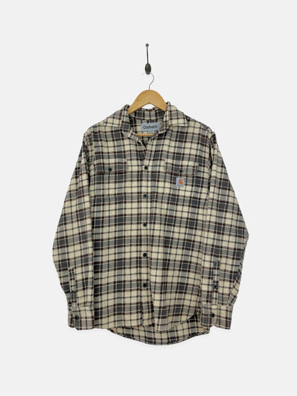 90's Carhartt Vintage Button-Up Flannel Shirt Size 10-12