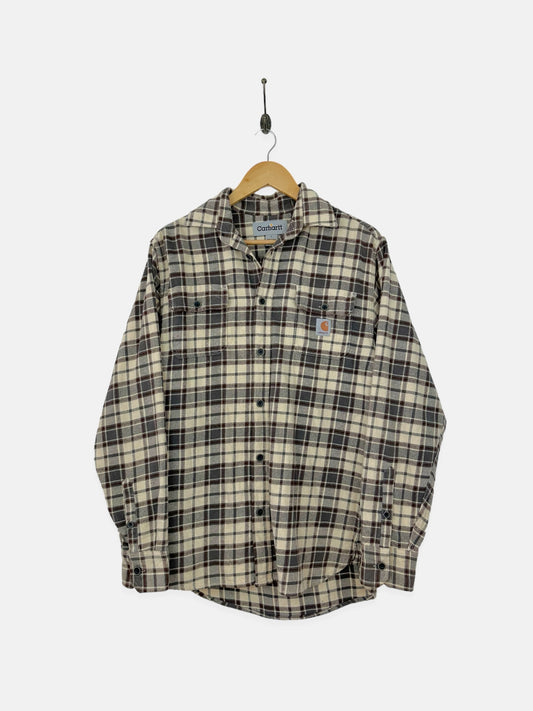 90's Carhartt Vintage Button-Up Flannel Shirt Size 10-12