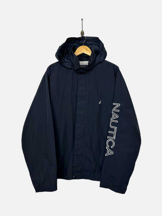 90's Nautica Embroidered Vintage Jacket with Hood Size L