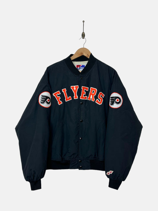 90's Philadelphia Flyers NHL USA Made Embroidered Vintage Bomber Jacket Size M