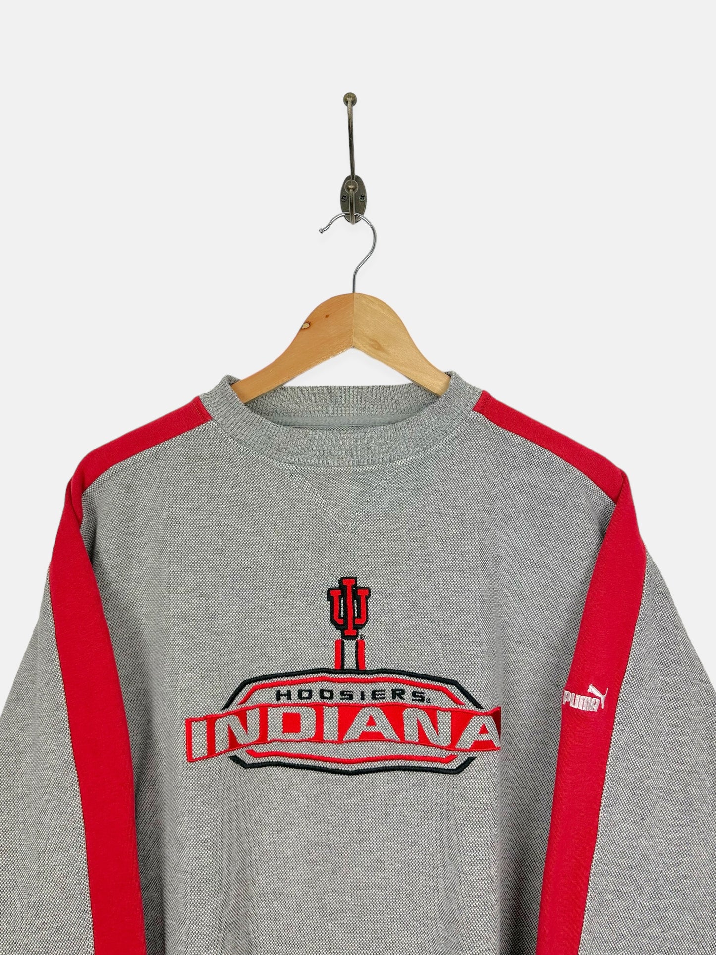 90's Indiana Hoosiers Puma Embroidered Vintage Sweatshirt Size 12-14
