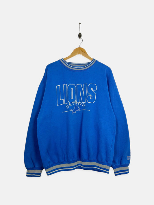 90's Detroit Lions NFL Embroidered Vintage Sweatshirt Size XL