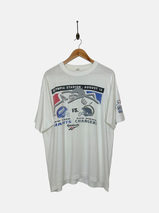 90's Giants vs Chargers NFL Reebok Vintage T-Shirt Size L
